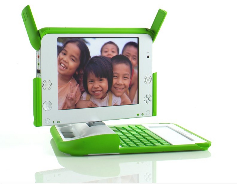 OLPC green and white machine